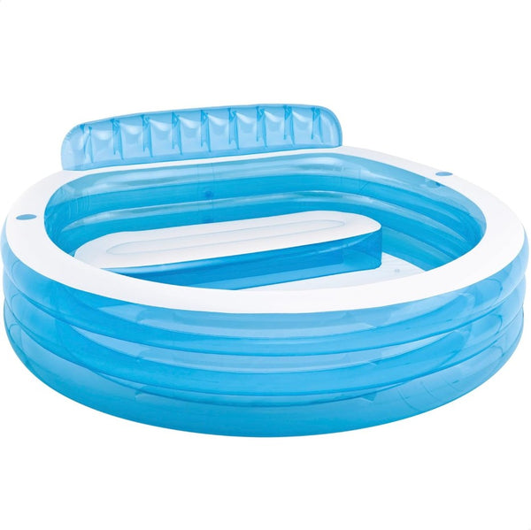INTEX Swim Center Family Lounge Pool – Aufblasbarer Familienpool 229 x 218 x 76 cm für Kinder & Erwachsene
