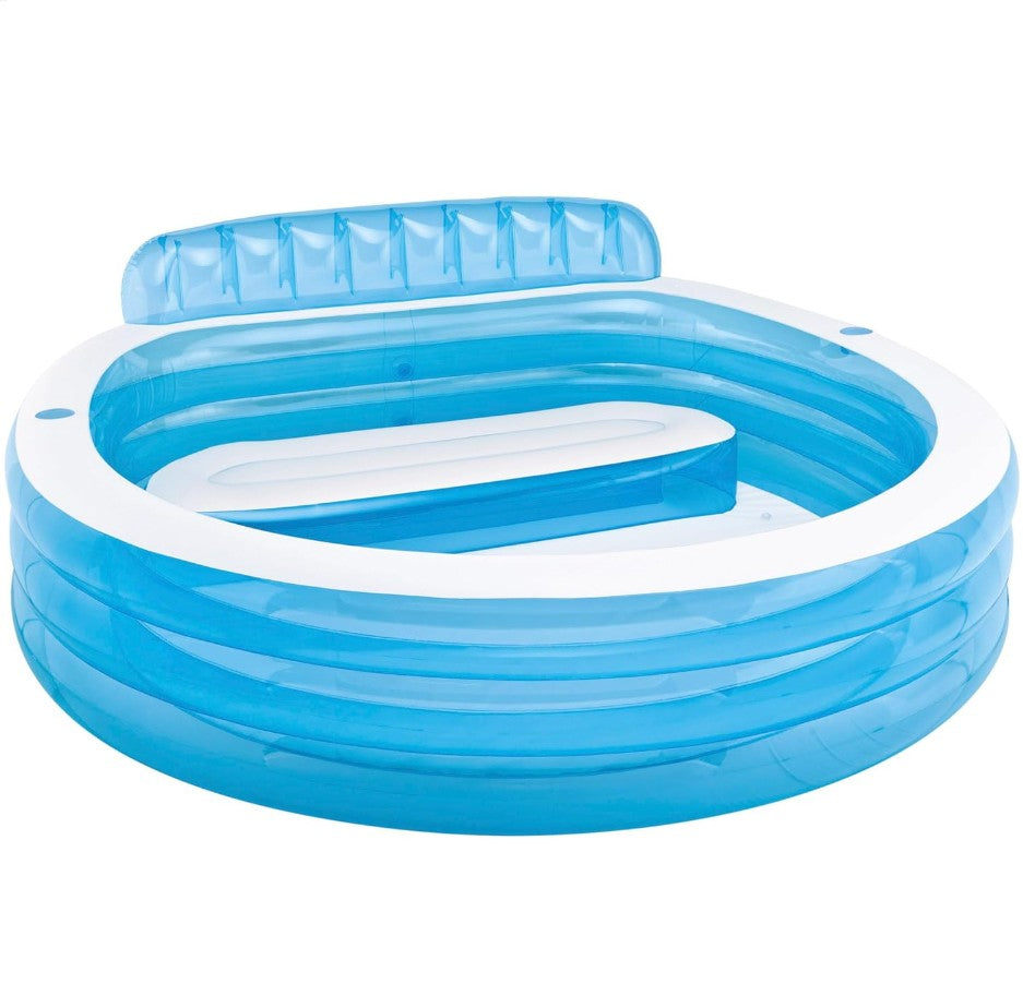 INTEX Swim Center Family Lounge Pool – Aufblasbarer Familienpool 229 x 218 x 76 cm für Kinder & Erwachsene