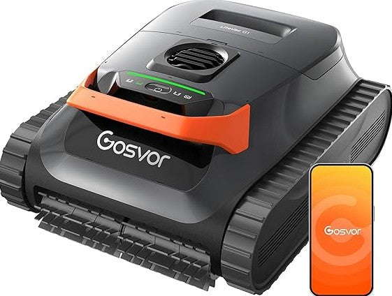 Gosvor LiteVac G1 Poolroboter 4-in-1 – Boden, Wand & Wasserlinie Reinigung, 200 Min Laufzeit, 3μm Feinfilter, für Pools bis 200m²