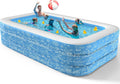 CACSPS Aufblasbarer Pool 300 x 165 x 56 cm – Großer Familienpool für Kinder & Erwachsene, Garten Swimming Pool, Planschbecken