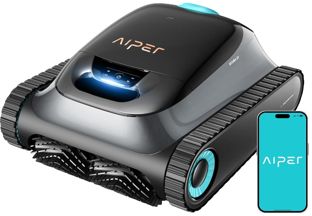 AIPER Scuba S1 Poolroboter – Boden, Wand & Wasserlinie Reinigung, 270 Min Laufzeit, App-Steuerung für Einbau- & Aufstellpools