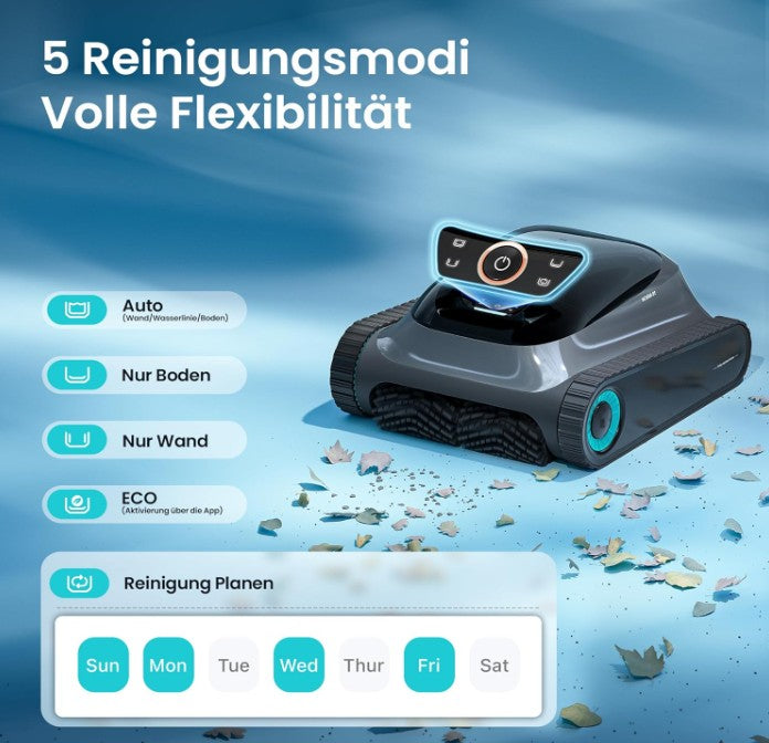 AIPER Scuba S1 Poolroboter – Boden, Wand & Wasserlinie Reinigung, 270 Min Laufzeit, App-Steuerung für Einbau- & Aufstellpools